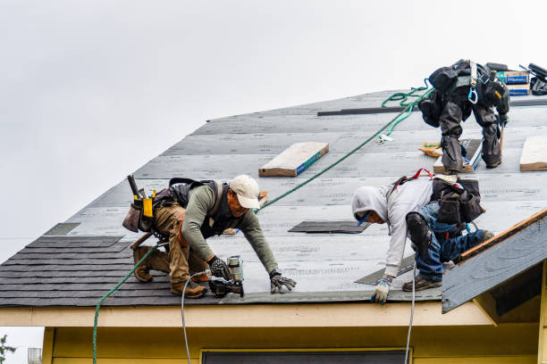 Professional Gutter Installation technician working in Waterville, OH